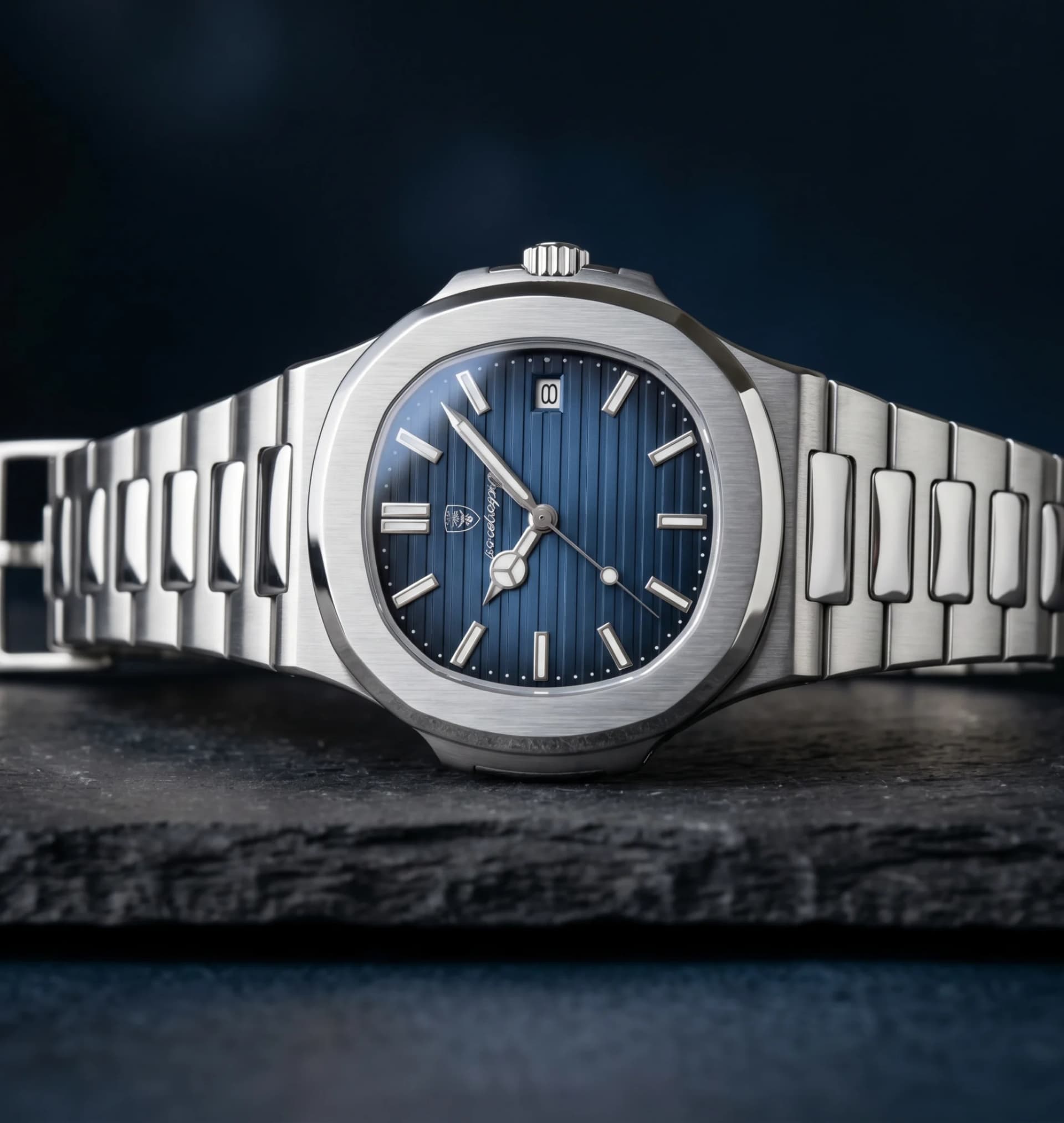 Free Patek Style gold dress watch with cream dial